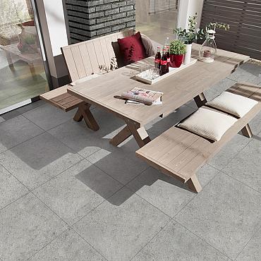 Lux Ceramica Terrazza 2cm Gigant Silver Grey 60x60x2 [201232]