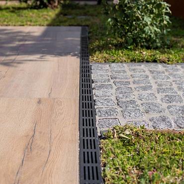 Lux Garden Drain Designgoot Zwart Aluminium 100x6,5x10 [920390]