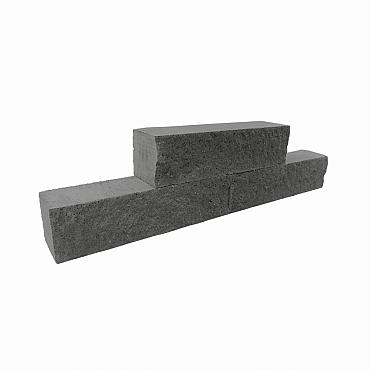 Lux Rockstone Walling Zwart 60x15x15 [600772]