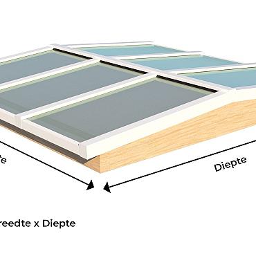 Lichtstraat Polycarb Douglas Zadeldak 940Br x 2550mm Dp