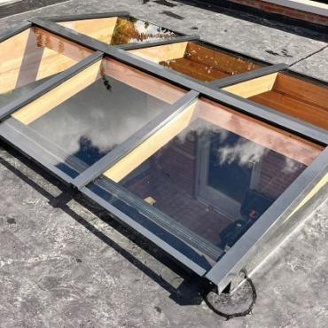 Lichtstraat Glas Douglas Zadeldak 4042Br x 2550mm Dp